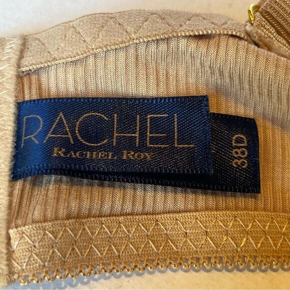 Rachel Curvy Collection Bra Underwire Padded Nude with Lace trim Size 38D - Picture 4 of 9